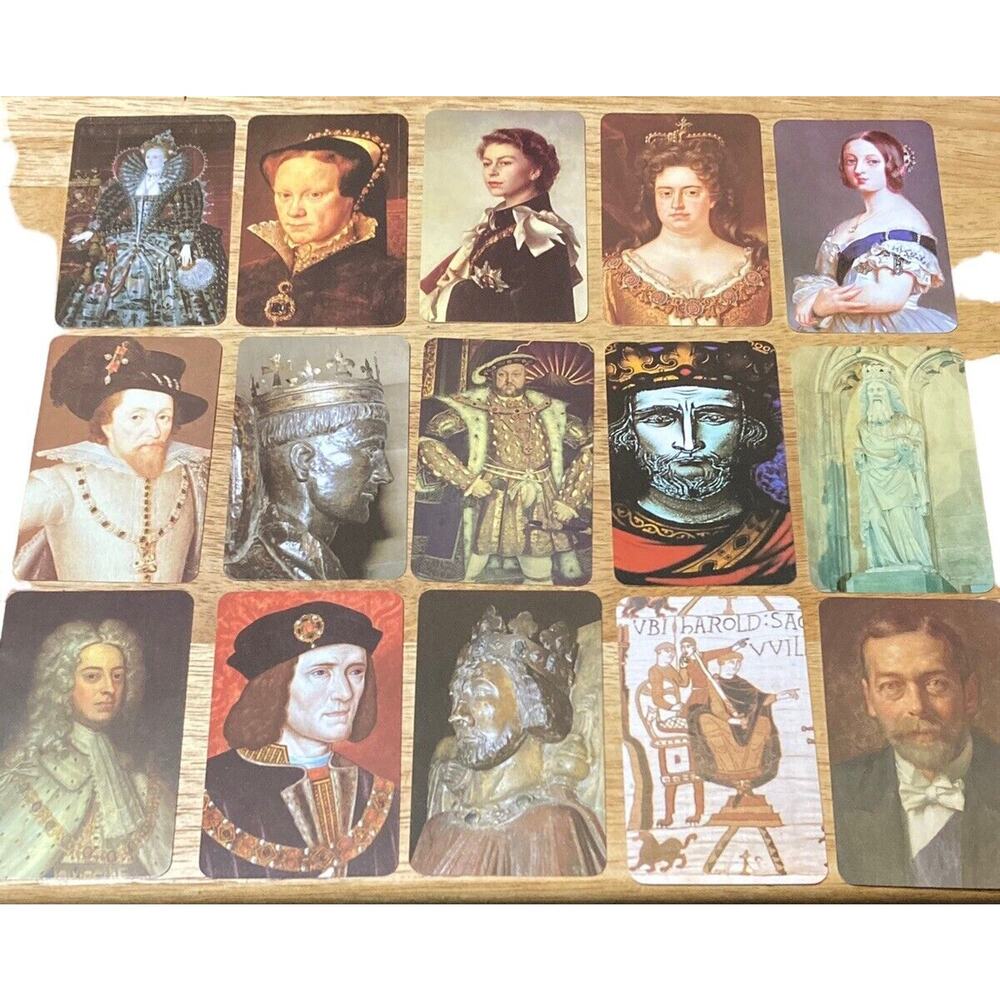 Kings And Queens Of England Knowledge In A‎ Nutshell Photo Cards Set Of 40